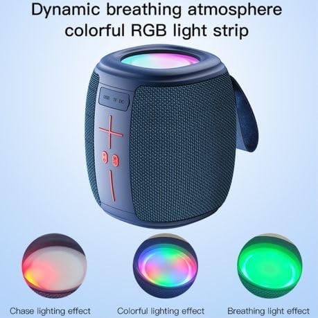 YESIDO YSW14 speaker with various RGB lighting effects displayed