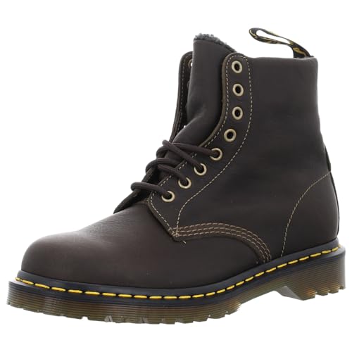 Dr. Martens Unisex-Adult 1460 Faux Fur Lined Grizzly Leather Boot Fashion