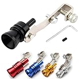Exhaust Pipe Oversized Roar Maker for Cars and Motorcycles, Car Turbo Sound Whistle Car Exhaust Sound Booster, Exhaust Tailpipe Blow Off Valve Bov Aluminum Universal Auto Accessories (XL, Black)