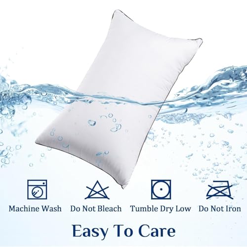 Image of JOLLYVOGUE King Pillows 2 Pack, Cooling and Firm King Size Pillows with Oeko-Tex Certified Down Alternative Filling for Side, Back, and Stomach Sleepers, Hotel Collection