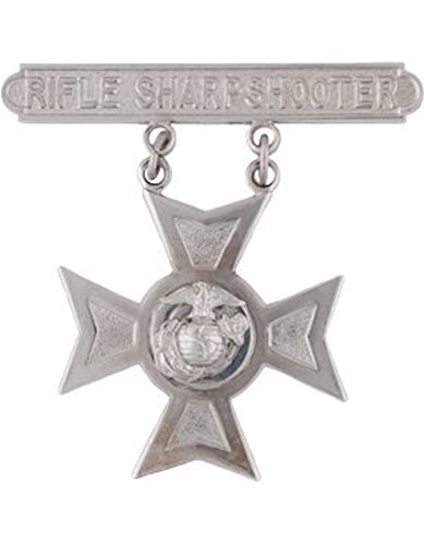 USMC Rifle Qualification Badge - Shiny (Sharpshooter)