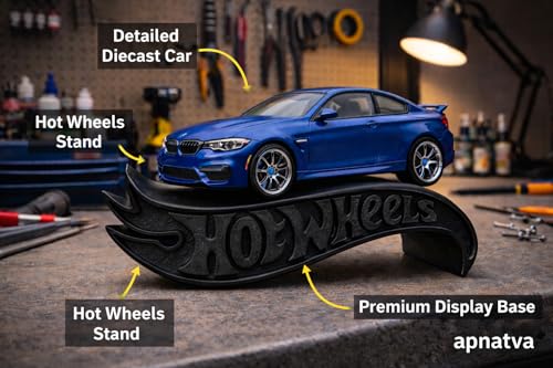 Image of 1:64 Diecast Car Display Shelves | Table Stand Toy Car Stand for Kids & Collectors | Black Steel Mini Car Rack for Home & Office Decor | (Pack of 5) (No Car Included)