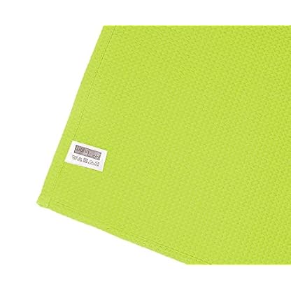 WOHNWOHL® Tagesdecke (220x240cm) • Große Waffelpique Decke • 100% Baumwolle • Sommerdecke • Sofa-Decke • Pflegeleichte Wohndecke • Überwurfdecke • Baumwolldecke • Farbe: Grün – Bild 4