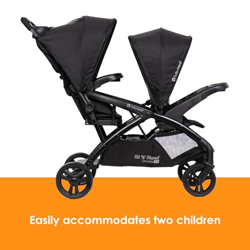 Baby Trend Sit n Stand Double 2.0 Stroller - Dash Black - Image 5