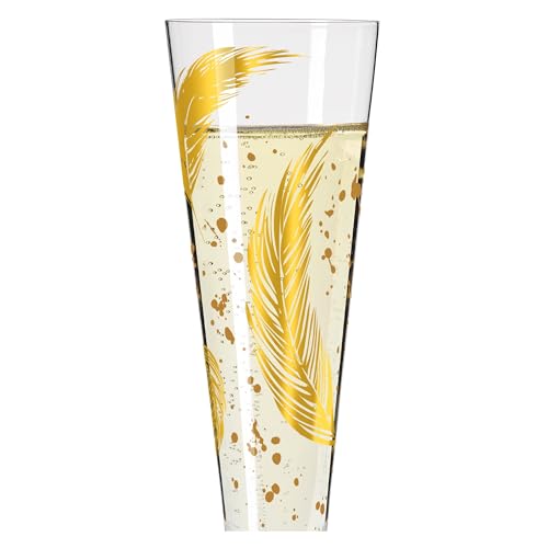 Copa de champán RITZENHOFF cristal de diseño alemán de 200 ml serie Goldnacht n.º 42 6