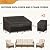 3 PCS Patio Furniture Covers Sets, 420D Waterproof Outdoor Chair Covers and Sofa Cover, Fits Outdoor 3 Seater Sofa 79"W x 35"D x33"H and Chairs 33"W x 35"D x 33"H, Triple Windproof and Anti-UV, Black