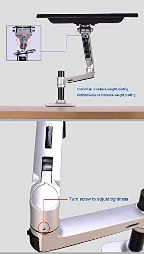 XSJ8013C Aluminum Alloy Ultra Long Arm LED LCD Monitor Holder Table Clamping Full Motion Monitor Mount Support (Black)