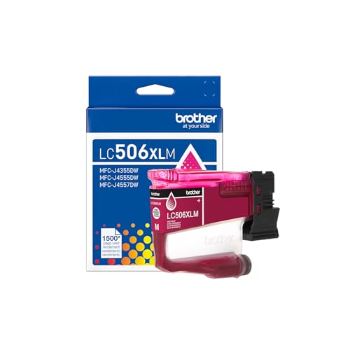 Image of Brother Genuine LC506XLM High Yield Magenta Ink Cartridge (for use INKvestment 4355, 4555, and 4557 Printers)
