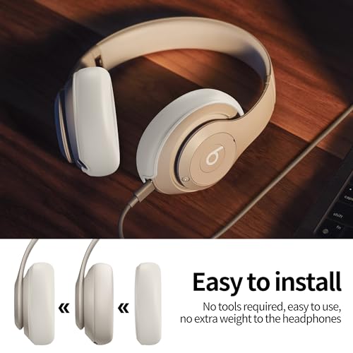 Funda de silicona compatible con Beats Studio Pro, protector lavable y antiarañazos para almohadillas y diadema, color durazno miniatura 6