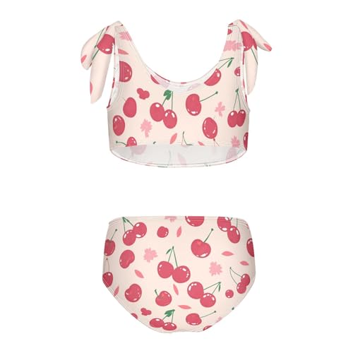 KLL Red Lips Cherry Girl 2 Piece Bikini Sets Quick-Dry Swimsuits Swimming Suits Adjustable Shoulder Strap2