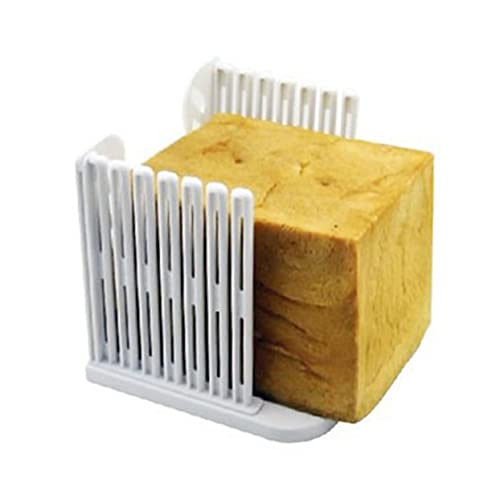 FELTECHELECTR Foldable Plastic Toast Slicer Versatile Loaf and Sandwich Cutter for Home Use Easy Storage Design for Even Slicing of Bread Bagels and More