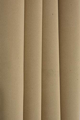 Image of FRESH FROM LOOM Thermal Insulated Black Out Curtains for Window | Room Darkening | Black Out Window Curtains | Noise Reducation (Color Beige | 5 FT Long Set of 2 | Luxurios Edition)