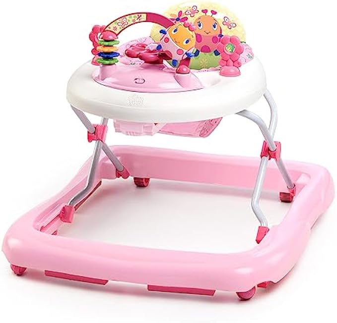 Bright Starts JuneBerry Walk-A-Bout Walker with Easy Fold Frame for Storage, Ages 6 months +