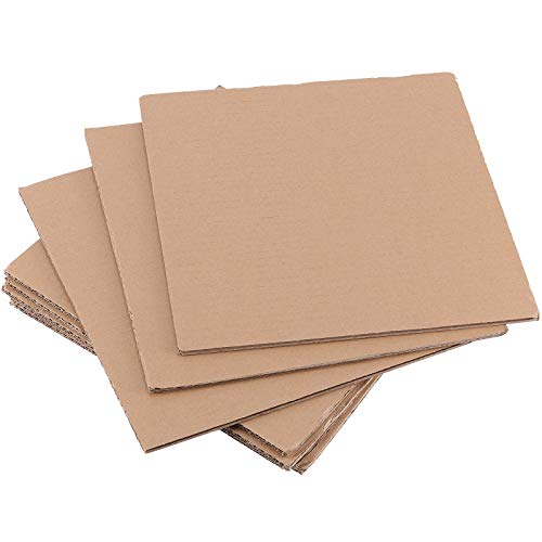 Image of HAKZEON 30 Pack Corrugated Cardboard Sheets, 12 x 12 Inch Kraft Flat Inserts, Heavy Duty Cardboard for Shipping, Packaging, Brown Corrugated Paper for Crafts, Art Projects DIY