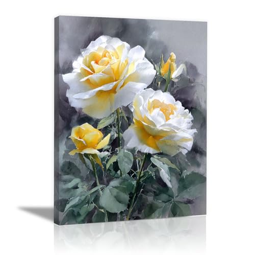 Tableau sur toile fleurs roses de haute qualité décoration murale HOQIU