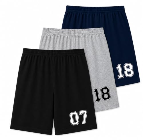 Image of ICEDIVE Boys Cotton Printed Shorts, Pack of 3