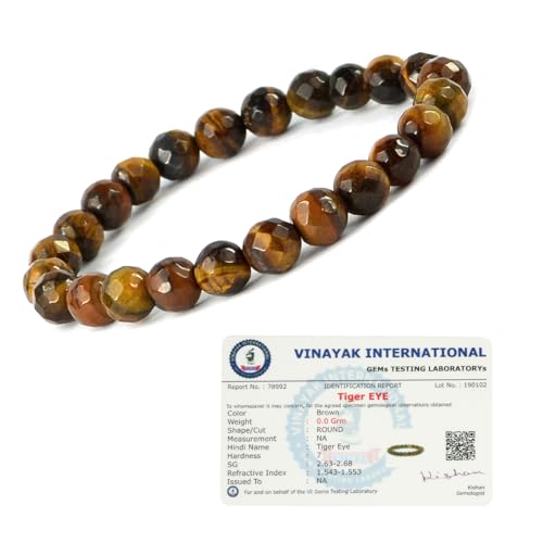 Image of Reiki Crystal Products Certified Natural Crystal Stone 8 mm Diamond Cut /Faceted Beads Bracelet for Men & Women | Reiki Charged Gemstone Bracelet | Multiple Crystal Variants Available
