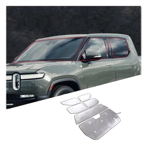 Pare-Soleil de Pare-Brise Avant RIVIAN R1T 2022 Protection Solaire Thermique Voiture