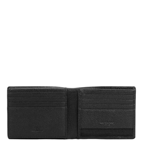 Image of Da Milano Leather RFID Wallet for Men with Multicard Slot - Black