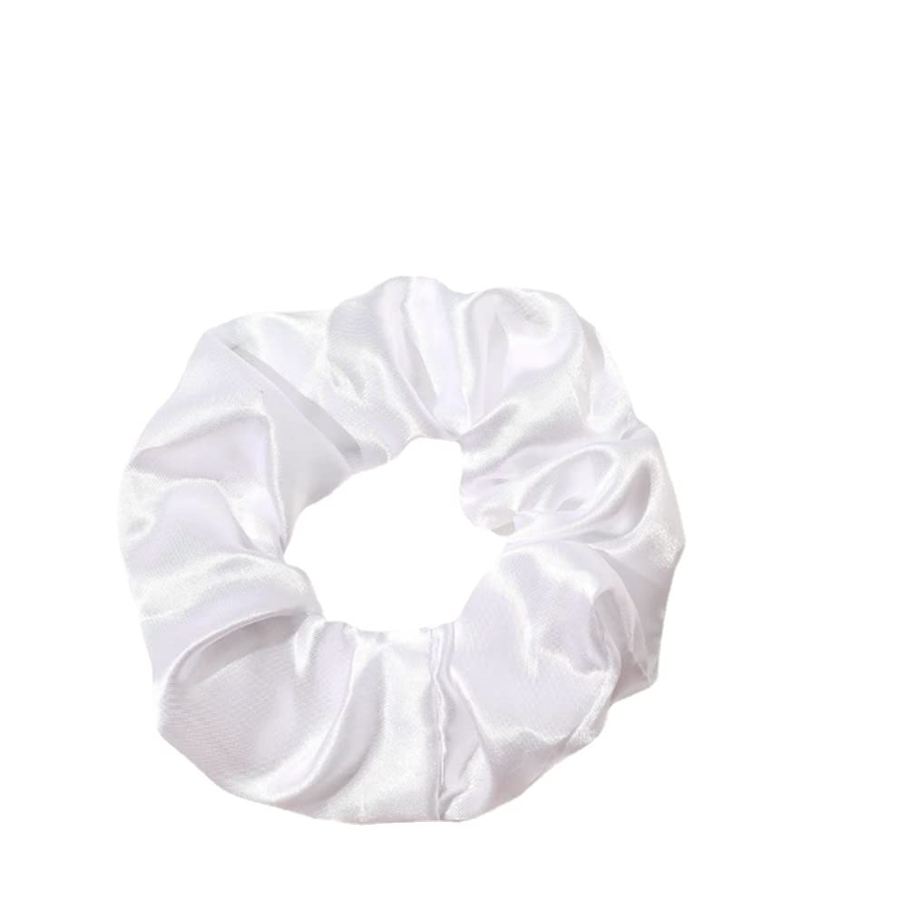 10pcs LED Hair Scrunchies Light Up Elastic Bands Women Girls Party Glow Headband Hair Wear (White)