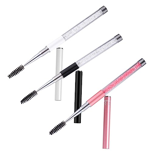 AUTSUPPL 3pcs Eyebrow Lash Mascara Brush Lightweight Makeup Brush Wands for Natural Look