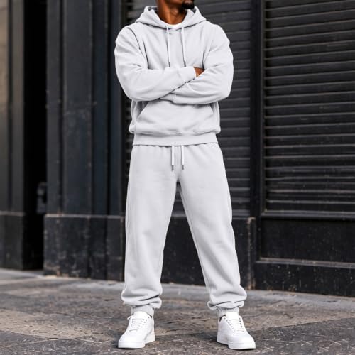 Elneeya Sweatsuits for Men Oversized Jogger Sets Fall Sport Two Piece Set - image 6