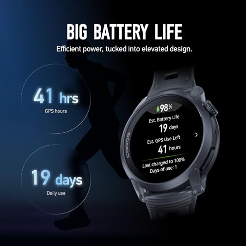 Image of COROS PACE 4 Ultralight Sport GPS Watch for Run - Black Crystal, Aluminum | 1.2 inch AMOLED Touchscreen,19 days of daily use, Voice Control, Advanced Training Tools, Accurate GPS, Heart Rate Monitor