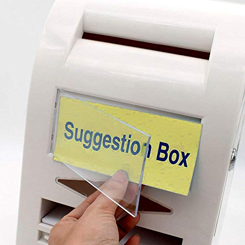 Suggestion Box,Donation Box,Mail Box,Comment Box, Locking And Pen For Wall Or Countertop,6 Replaceable Tags #TOP6