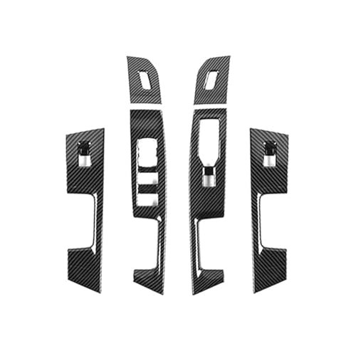 Bouton lève-vitre voiture en ABS style fibre de carbone garniture pour modèle 2021 2022