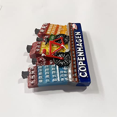 Imán Decorativo 3D de Resina para Refrigerador de Copenhague 8x5.5 cm miniatura 3