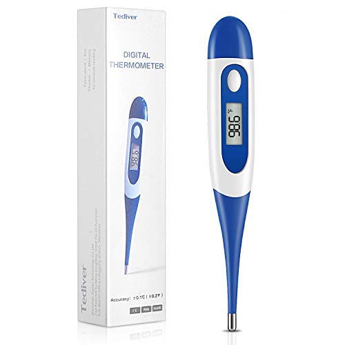Tediver Medical Digital Thermometer for Fever, FDA Approved Basal Body Thermometer for Oral,Rectal