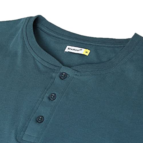 Image of Bewakoof Men Plain Solid Half Sleeve Henley Neck T-Shirt