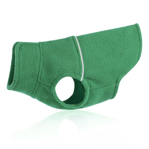 Image of Dog Sweaters for Small Dogs Fleece Vest Dog Clothes Boy Girl, Warm Pullover Fleece Doggie Jacket, Winter Pet Ourfit Chihuahua Sweater - Yorkie Clothes, Green, XXS