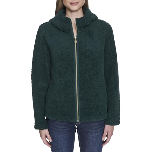 Image of Nautica Women's Solid Sherpa Zipup Hoodie Jacket