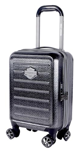 Harley-Davidson 4 Piece Cruiser Hard Sided Expandable Wheeling Luggage Set Grey3