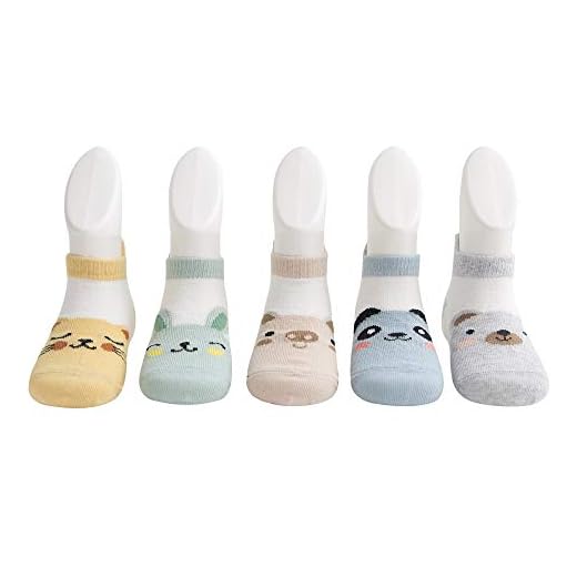 DEBAIJIA 5 Pares de Calcetines de Algodón para Bebé Calcetines Cortos para Niños de 1-3 años Calcetines Suaves y Respirable para Niñas niños para la Primavera Verano en Otoño - Animal - M