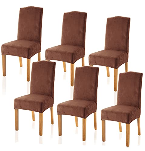 TIANSHU Spandex Jacquard Seat Covers for Dining Room Chairs, Washable Elastic Dining Chair Seat Covers, Nonslip Chair Seat Cover for Kitchen Chair (4 Pack, Light Gray)
