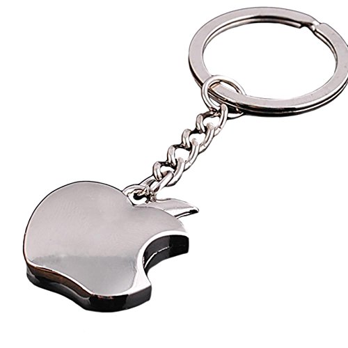 Preisvergleich Produktbild Apple-Schlüsselanhänger aus verchromtem Metall, klassischer 3D-Anhänger, kreatives Geschenk