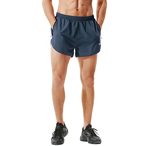 Image of Men's Running Shorts Gym Athletic Workout Shorts for Men 3 inch Sports Shorts with Zipper Pocket