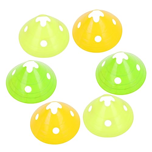 KOMBIUDA 6 Pack Football Training Hurdles for Boys and Girls Flexibility Coordination Training Disks Plastic Hollow Out Design for Soccer Baseball Random