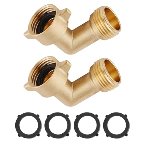 2 PCS 90 Degree Garden Hose Elbow Connectors, Garden Hose Accessories for RV Water Hookups Indoor Outdoor Faucets,Hose Connectors & Accessories