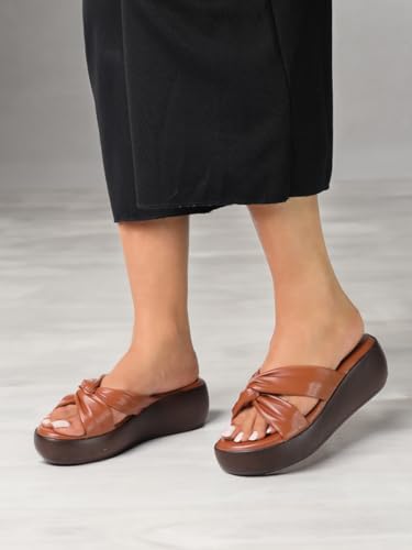 Image of MONROW Fancy And Stylish Extra Cushioning and Comfortable Fashionable Light Weight Vegan Fashion Heel Sandal for Women and Girls