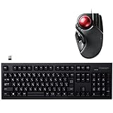 エレコム 2.4GHzワイヤレスプレミアムメンブレンキーボード TK-FDM088TBK & エレコム トラックボール(人差し指・中指操作タイプ) M-HT1URXBK セット