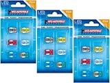Sortiment, LED-Status Mini KFZ Sicherungen, F130, Set mit 36 Stück, 5A 7,5A 10A 15A 20A 25A 30A