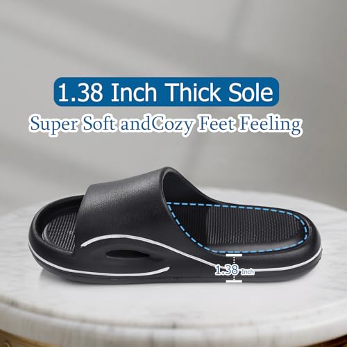 Slippers for Women Men Ultra Comfort Pillow Sandals Thick Sole Cushioned Summer Slides Non-Slip Lightweight House Slippers Quick Dry Shower Shoes4