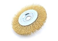 Bürste – Scheibe Ø 100 mm, mit Bohrung, aus Messing, ideal für Finishing- und Polierarbeiten