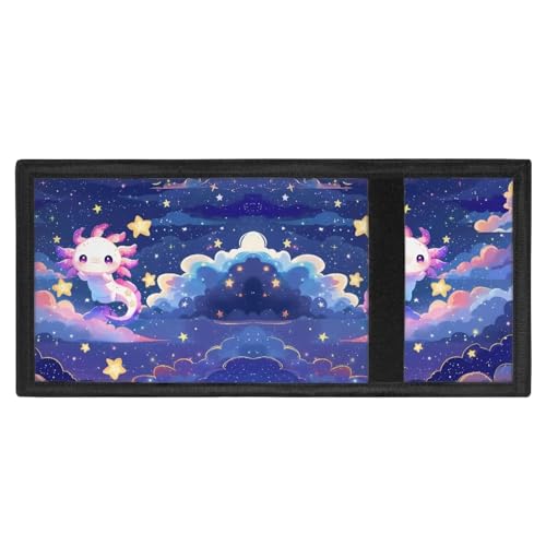 Dolyues Axolotl Kids Wallet for Girls Cute Trifold Canvas Outdoor Wallet for Kids Pink Wallet with Magic Sticker Design for Little Girls Gift4