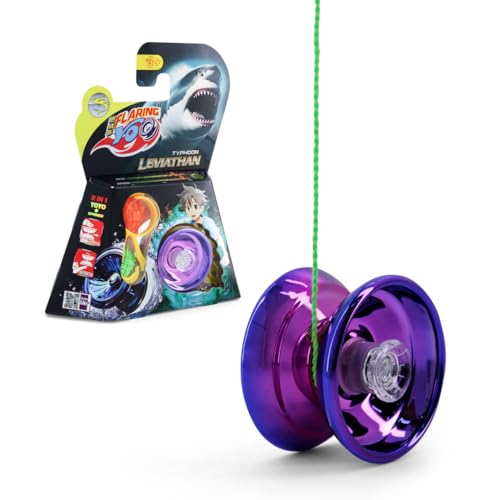 Flaring Yo Typhoon Leviathan Responsive Yo-Yo Toy with String for Kids Durable Design with Auto Return Mechanism for Kids and Beginners Smooth Spin Handheld Skill Toy- Ages 3+ Purple