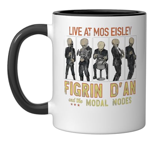 Star Wars Figrin D'an Mug Cerámico 11 oz Negro/Blanco miniatura 1