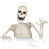 BOO BOX 35' Groundbreaking Skeleton - Outdoor Halloween Decorations for Porch or Yard